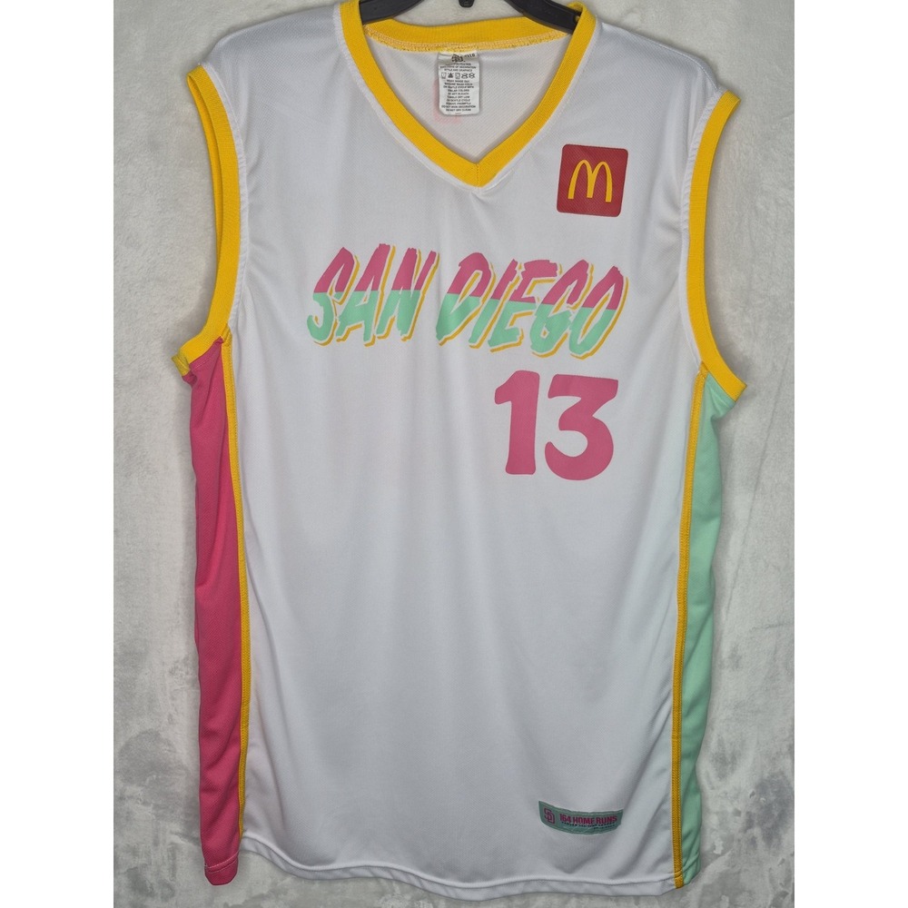 San Diego Padres Manny Machado 13 City Connect Basketball Tank Top Jersey 2XL